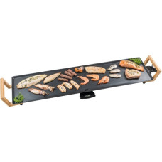 Bestron Teppanyaki XXL ABP604BB, Elektro-Grillplatte(schwarz/holz, 1.800 Watt)