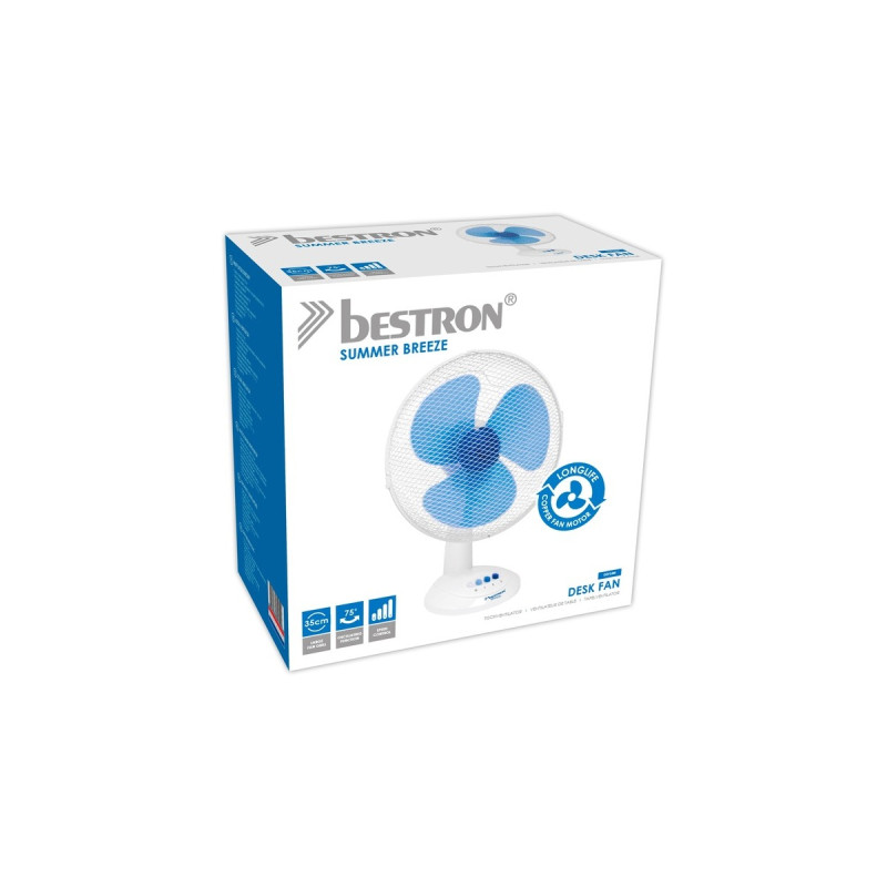 Bestron Tischventilator DDF35W(weiß/blau)