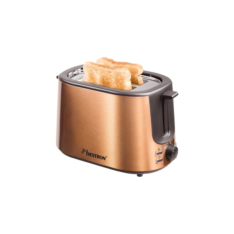 Bestron Toaster Copper Collection ATS1000CO(kupfer, 1.000 Watt, für 2 Scheiben Toast)