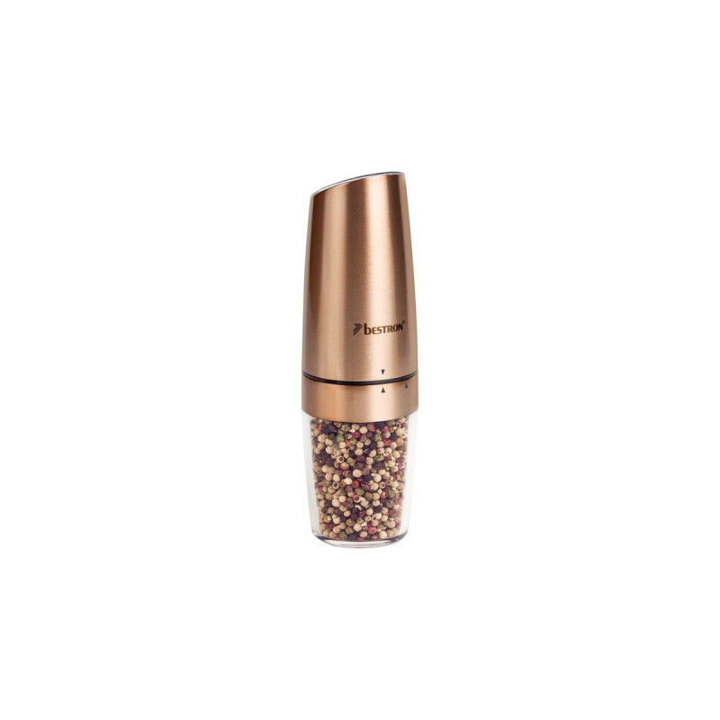 Bestron Vollautomatische Design Pfeffer-/Salzmühle APS300CO(kupfer/transparent)