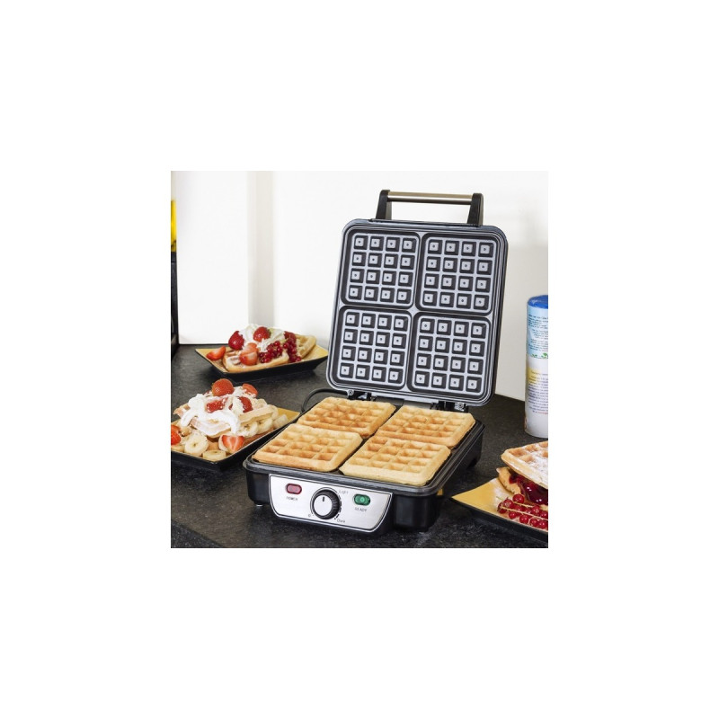 Bestron Waffeleisen ASW281(silber/schwarz, 1.100 Watt)