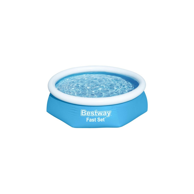Bestway Fast Set Aufstellpool, Ø 244cm x 61cm, Schwimmbad(blau/hellblau)