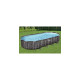 Bestway Power Steel Frame Pool-Set, 732cm x 366cm x 122cm, Schwimmbad(dunkelbraun/blau, Holzdekor, mit Filterpumpe)