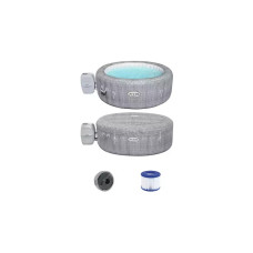 Bestway Whirlpool LAY-Z-SPA Honolulu AirJet, Schwimmbad(hellgrau, Ø 196cm x 71cm)