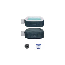 Bestway Whirlpool LAY-Z-SPA Ibiza AirJet, Schwimmbad(petrol, 180cm x 180cm x 66cm)
