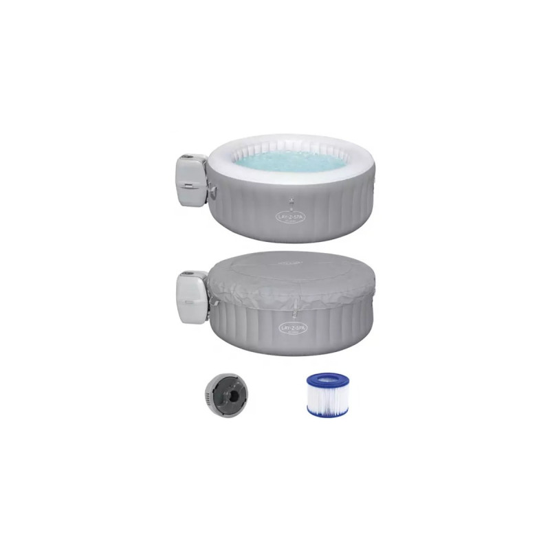 Bestway Whirlpool LAY-Z-SPA St. Lucia AirJet, Schwimmbad(grau, Ø 170cm x 66cm)