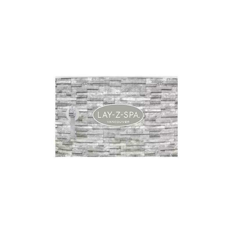 Bestway Whirlpool LAY-Z-SPA Vancouver AirJet Plus, mit App-Steuerung, Schwimmbad(hellgrau, Ø 155cm x 60cm)
