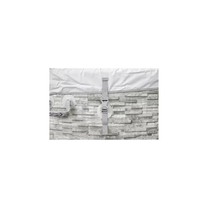 Bestway Whirlpool LAY-Z-SPA Vancouver AirJet Plus, mit App-Steuerung, Schwimmbad(hellgrau, Ø 155cm x 60cm)