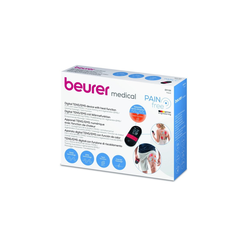 Beurer Digital TENS/EMS EM 59 Heat, Massagegerät(schwarz/rot)