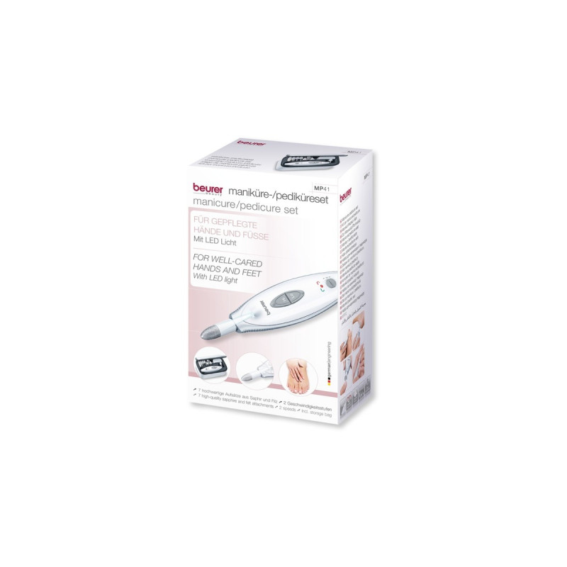 Beurer MP 41 Maniküre-/Pediküre-Set, Nagelpflege(weiß/grau)