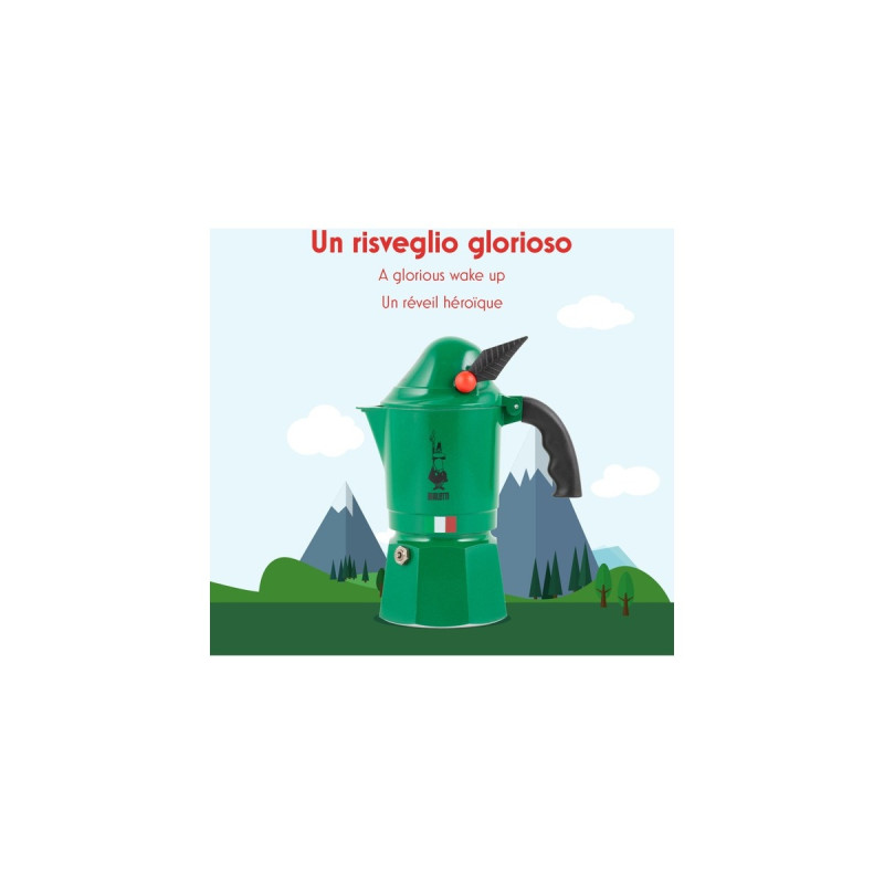 Bialetti Break Alpina, Espressomaschine(grün, 3 Tassen)