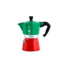 Bialetti Moka Express Tricolore, Espressomaschine(grün/rot, 6 Tassen)