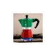 Bialetti Moka Express Tricolore, Espressomaschine(grün/rot, 6 Tassen)