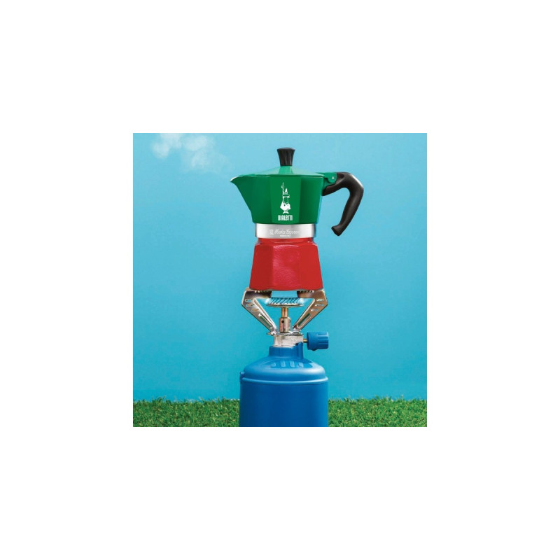 Bialetti Moka Express Tricolore, Espressomaschine(grün/rot, 6 Tassen)