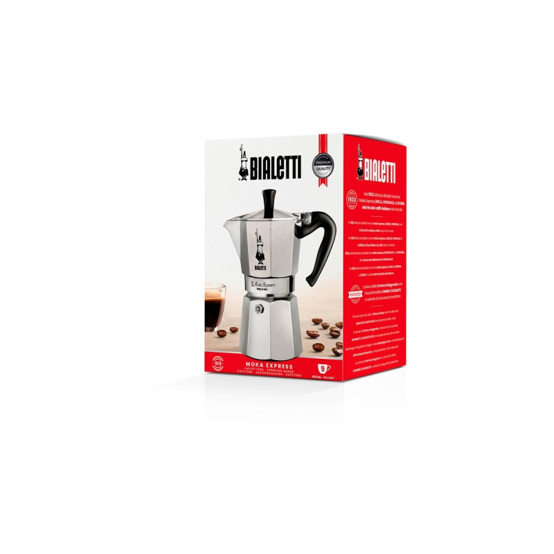 Bialetti Moka Express, Espressomaschine(silber, 9 Tassen)