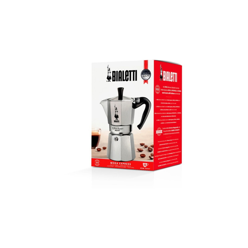 Bialetti Moka Express, Espressomaschine(silber, 12 Tassen)