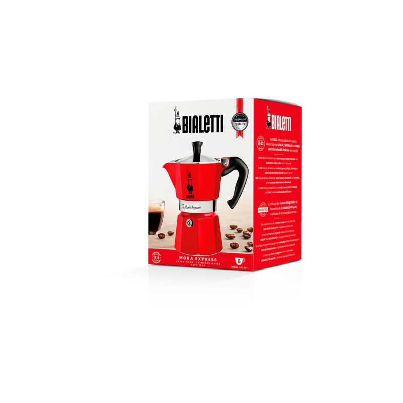 Bialetti Moka Express, Espressomaschine(rot, 6 Tassen)