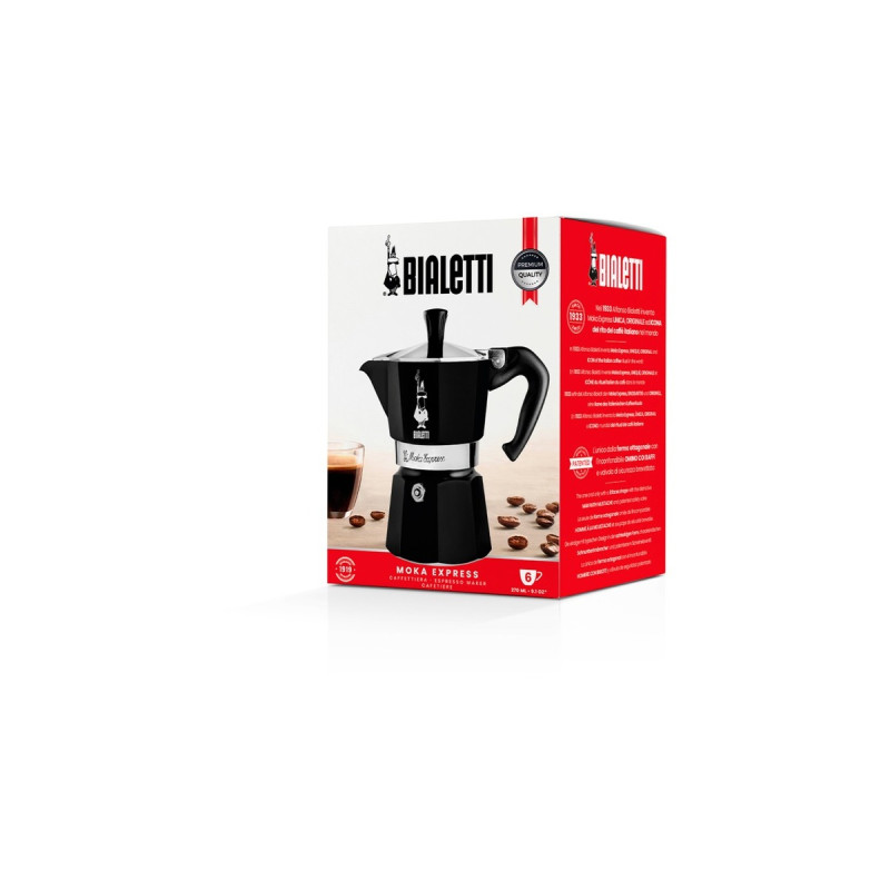 Bialetti Moka Express, Espressomaschine(schwarz, 6 Tassen)