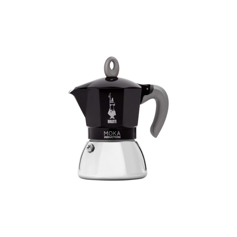 Bialetti Moka Induction, Espressomaschine(schwarz/silber, 2 Tassen)