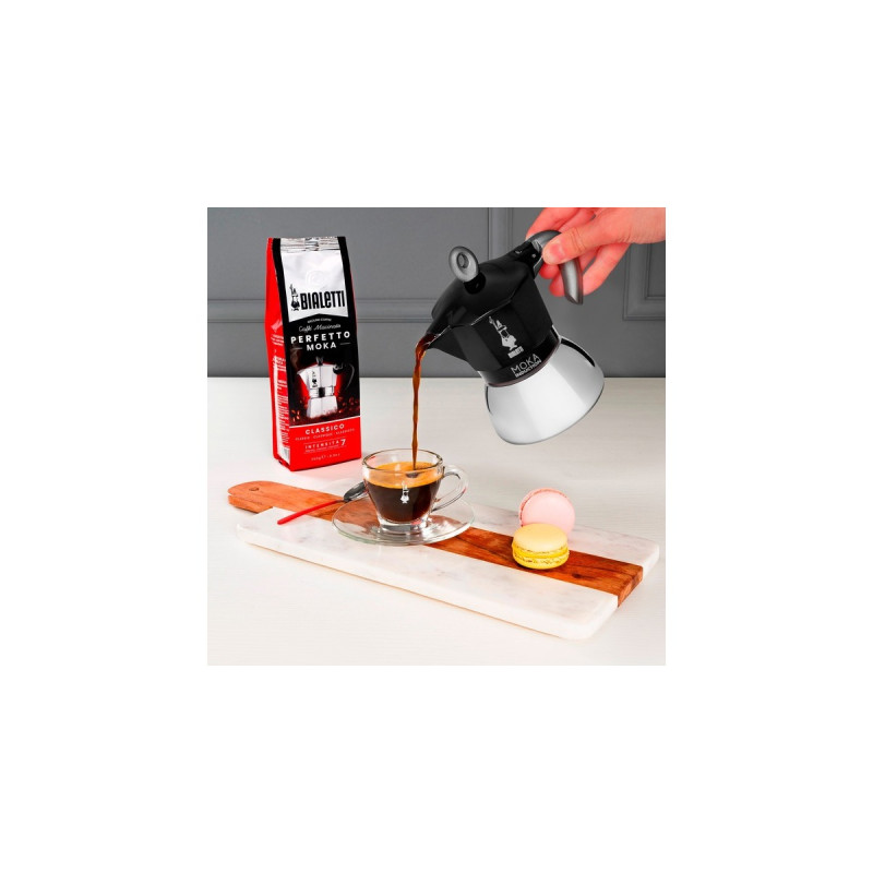 Bialetti Moka Induction, Espressomaschine(schwarz/silber, 2 Tassen)
