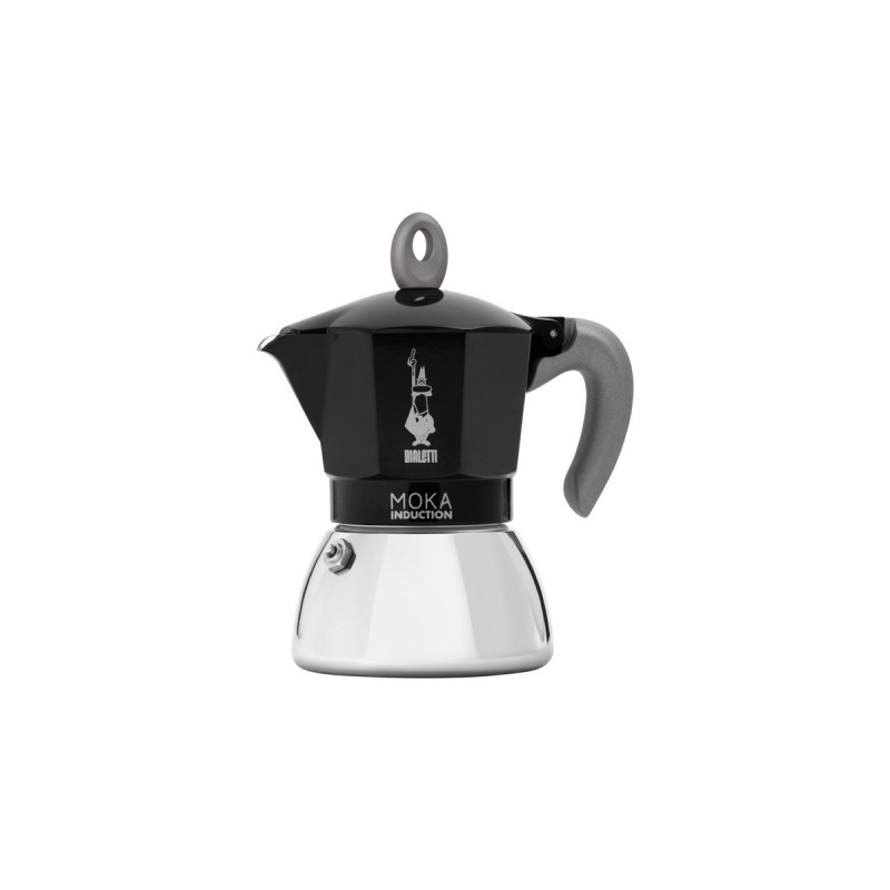 Bialetti Moka Induction, Espressomaschine(schwarz/silber, 6 Tassen)