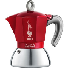 Bialetti Moka Induction, Espressomaschine(rot/silber, 6 Tassen)