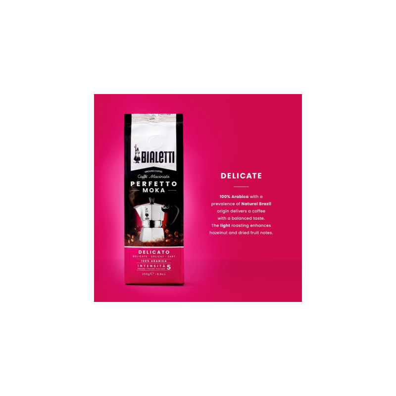 Bialetti Perfetto Moka Delicato, Kaffee(Intensität 5/10)