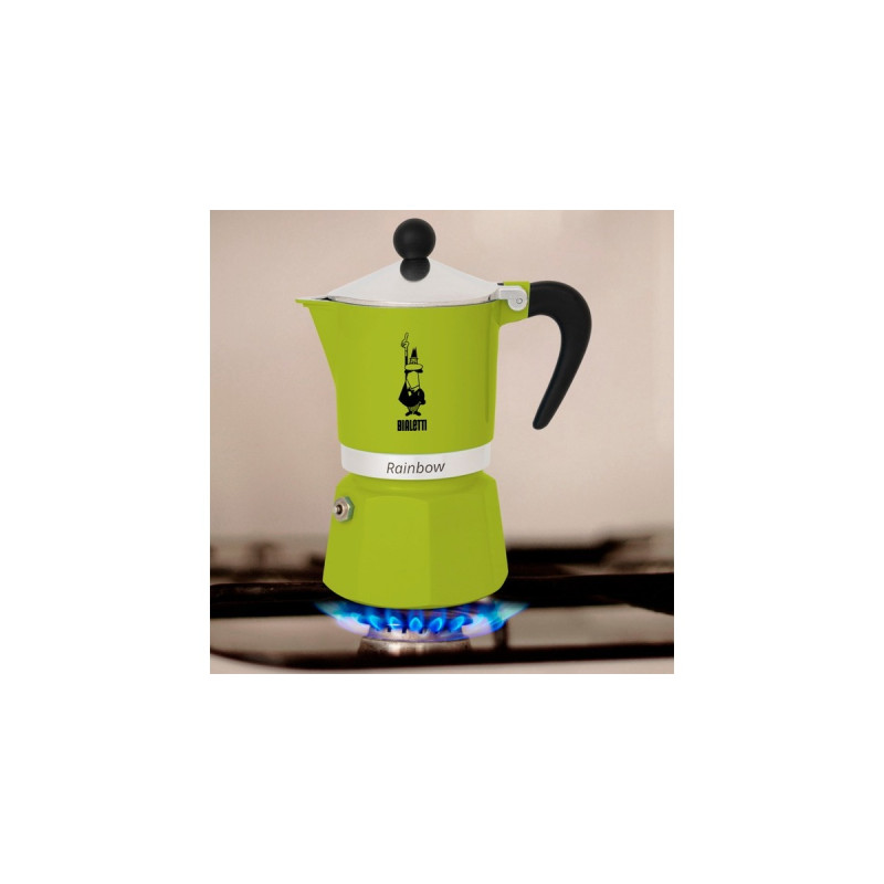Bialetti Rainbow, Espressomaschine(grün, 6 Tassen)