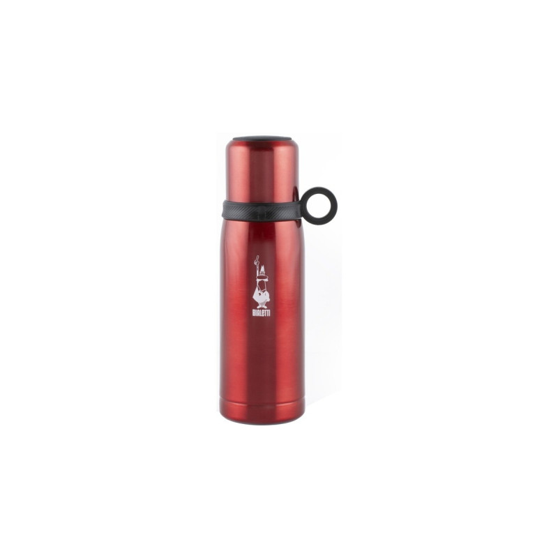 Bialetti To Go Thermosflasche 500ml(rot, mit Trinkbecher)