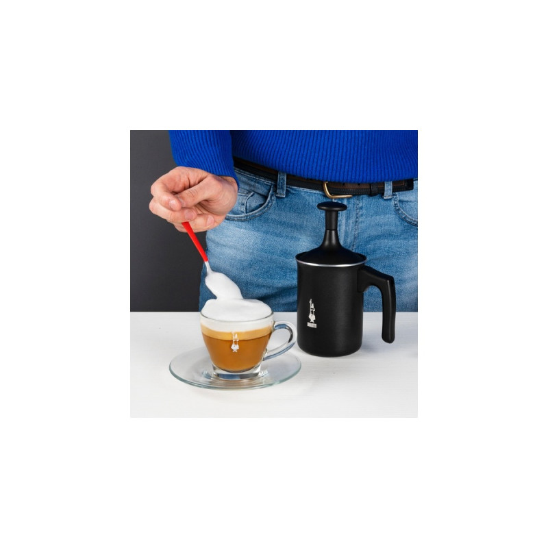 Bialetti Tutto Crema, Milchaufschäumer(schwarz, Für 6 Tassen)
