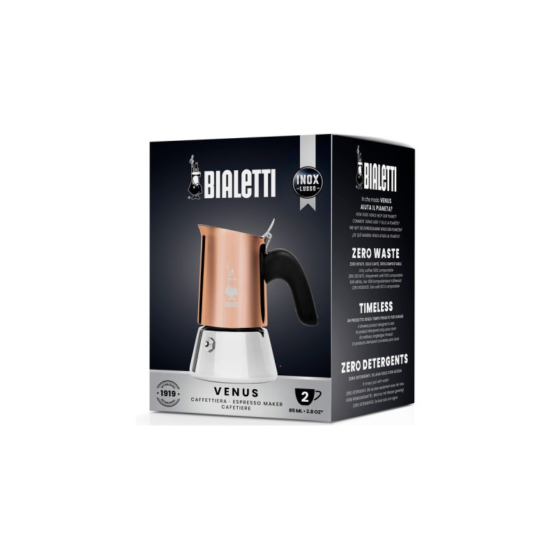 Bialetti Venus, Espressomaschine(kupfer/silber, 2 Tassen)