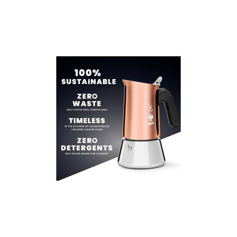 Bialetti Venus, Espressomaschine(kupfer/silber, 4 Tassen)