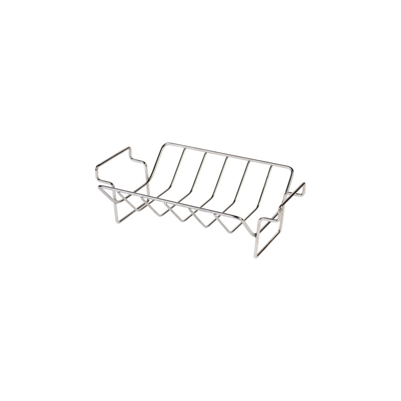 Big Green Egg Bratenkorb / Rippchenhalter groß, Grillrost(silber, für Big Green Egg Large, XLarge, 2XL)