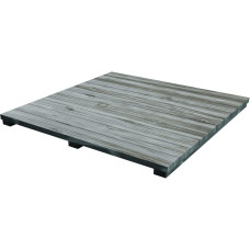 Big Green Egg Einsatz aus gebürstetem Akazienholz, Fachboden(grau)