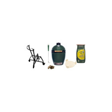 Big Green Egg Large, Starter-Paket, Holzkohlegrill(grün, Ø 46cm)