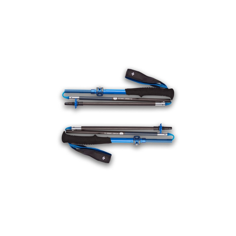 Black Diamond Trekkingstöcke Distance Carbon FLZ, Fitnessgerät(blau, 1 Paar, 110-125 cm)