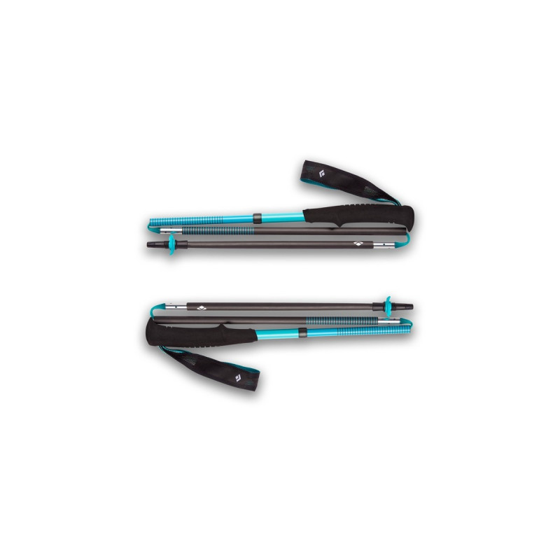 Black Diamond Trekkingstöcke Distance Carbon Z, Fitnessgerät(türkis, 1 Paar, 115 cm)