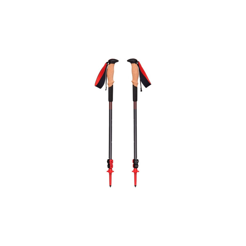 Black Diamond Trekkingstöcke Pursuit S/M, Fitnessgerät(grau/rot, 1 Paar, 100-125 cm)