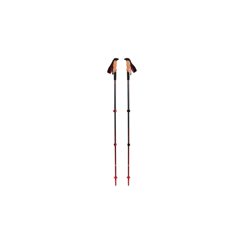 Black Diamond Trekkingstöcke Pursuit Shock S/M, Fitnessgerät(grau/rot, 1 Paar, 110-125 cm)