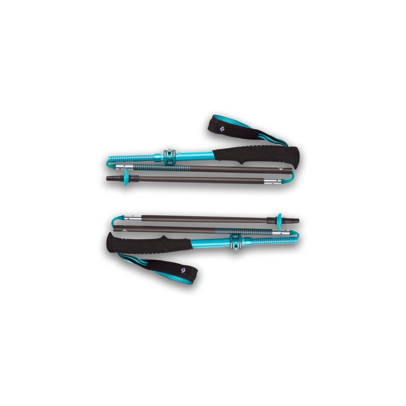 Black Diamond Trekkingstöcke Women`s Distance Carbon FLZ, Fitnessgerät(türkis, 1 Paar, 95-110 cm)