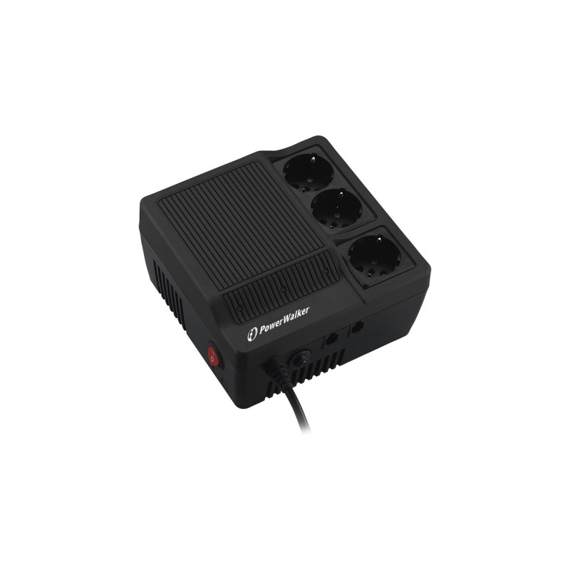 BlueWalker Spannungsregler PowerWalker AVR 1000(schwarz, Überspannungsschutz, Schalter)