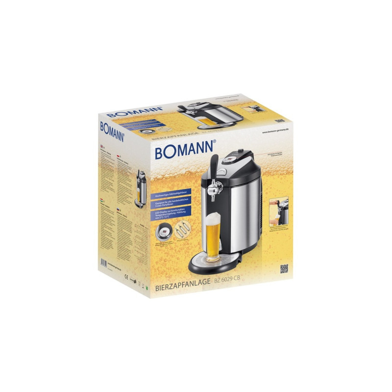 Bomann Bierzapfanlage BZ 6029 CB(edelstahl/schwarz, Kühlung 2°C - 12°C)