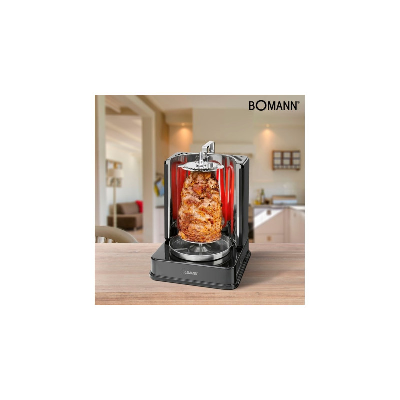 Bomann Döner-Multigrill DVG 3006 CB, Elektrogrill(schwarz, 1.400 Watt)