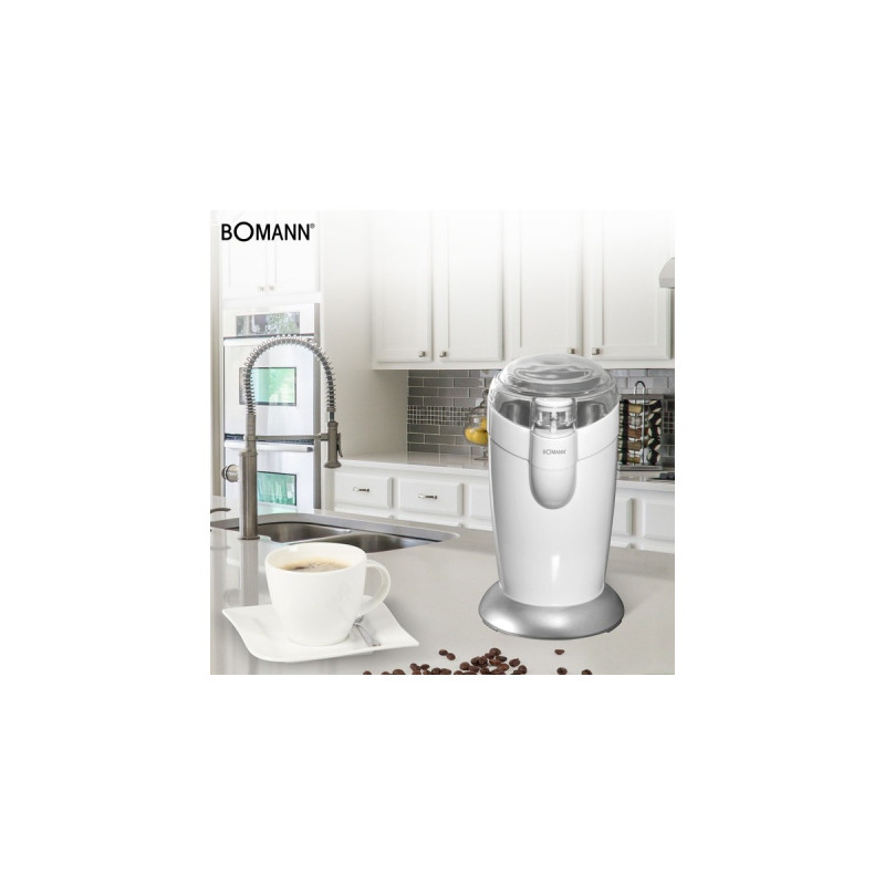 Bomann Kaffeemühle KSW 446 CB(weiß/silber, 120 Watt)