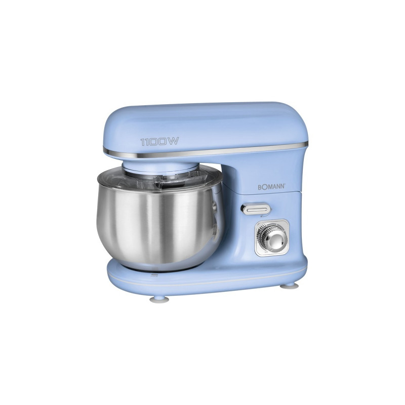 Bomann Knetmaschine KM 6030, Küchenmaschine(hellblau/silber, 1.100 Watt)