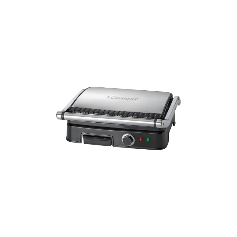 Bomann Kontaktgrill KG 2242 CB(edelstahl/schwarz, 2.000 Watt)