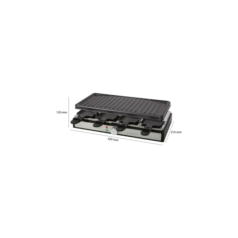 Bomann Raclette-Grill RG 6039 CB(schwarz/edelstahl)