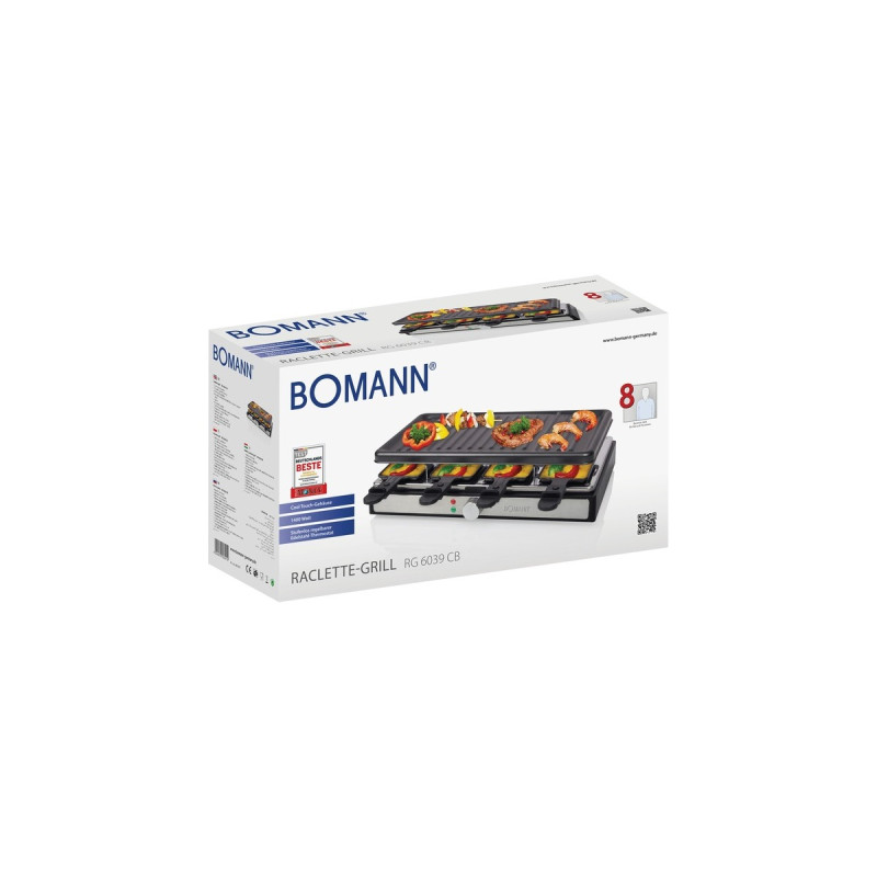 Bomann Raclette-Grill RG 6039 CB(schwarz/edelstahl)