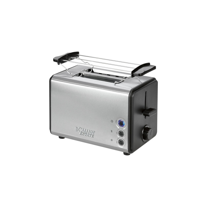 Bomann Toaster TA 1371 CB(edelstahl/schwarz, 850 Watt, für 2 Scheiben Toast)