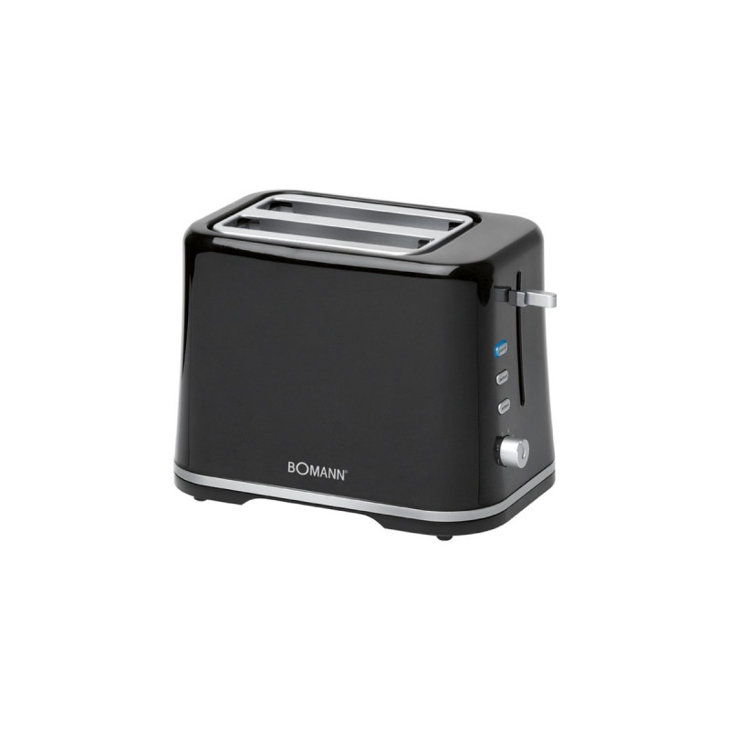 Bomann Toaster TA 1577 CB(schwarz/silber, 870 Watt, für 2 Scheiben Toast)